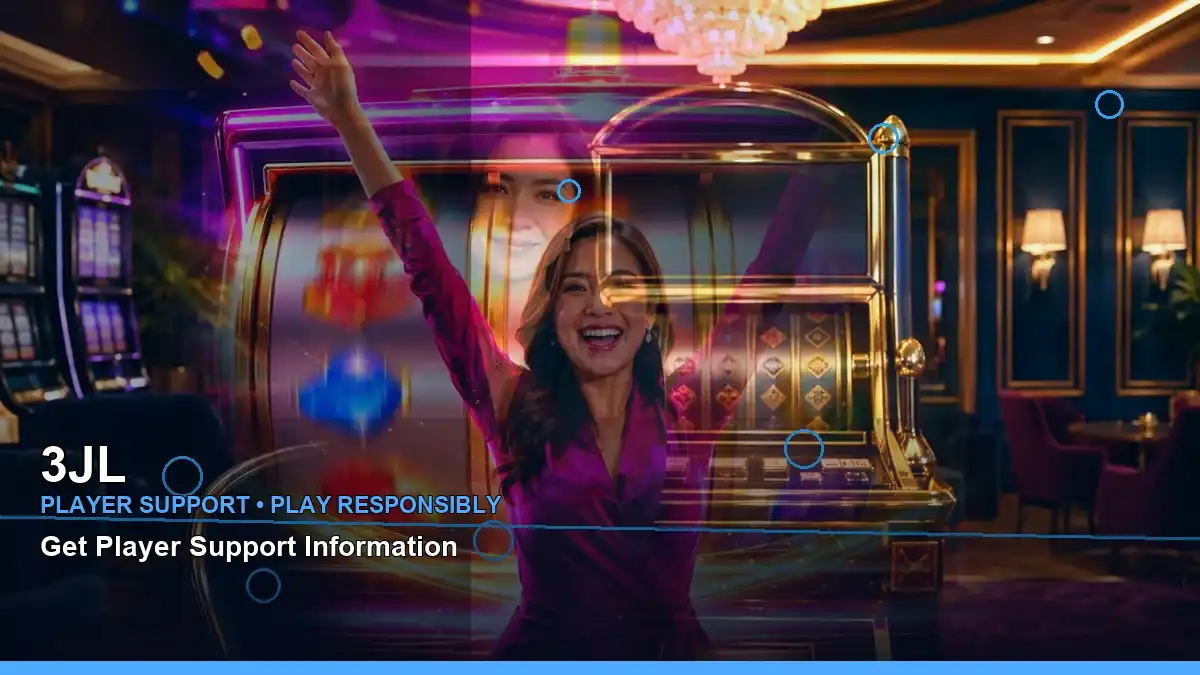 3JL mobile casino app featuring an adult Filipina casino host with a right close-up composition