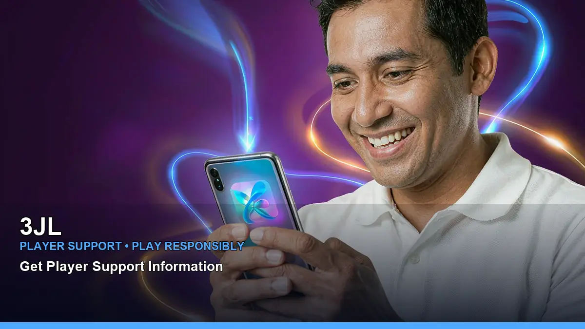 3JL download mobile casino app featuring an adult Filipina casino host with a install arrow composition
